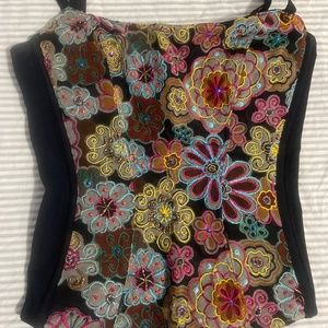 OnGossamer beaded corset bustier top